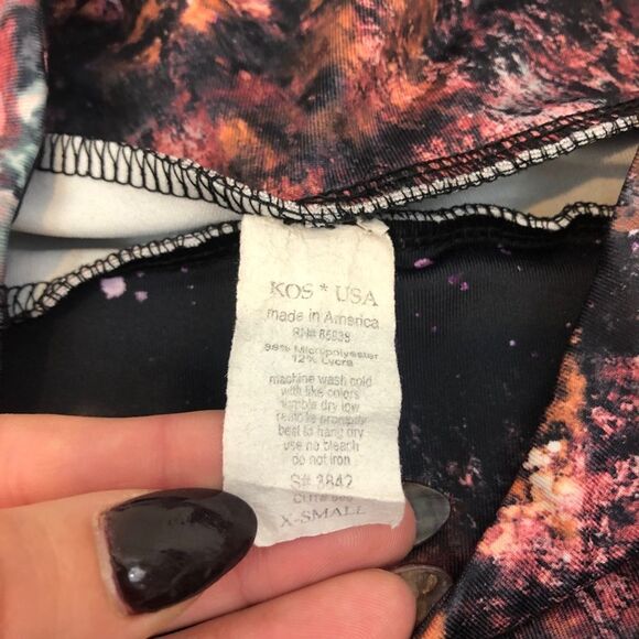 Ladies Kos USA Cropped Galaxy Print Pants Size XS - Picture 6 of 9